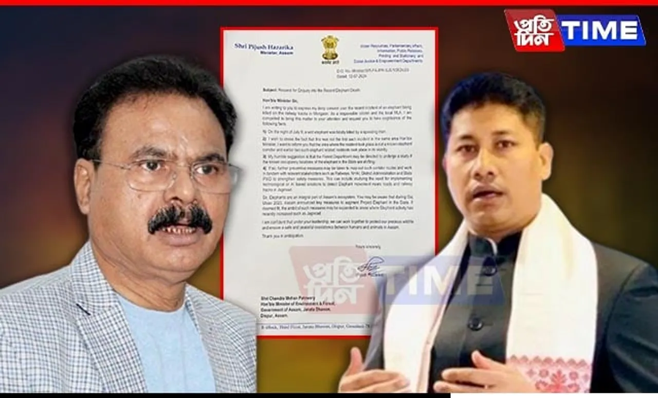 Pijush Hazarika Writes To Forest Minister Patowary Over Morigaon Tusker Death